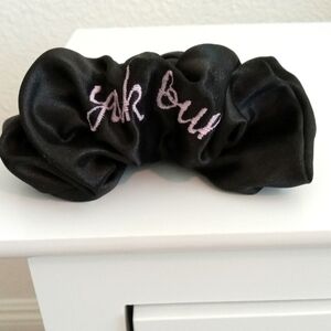 Black yak bun scrunchie
